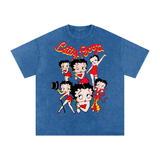 Betty Boop Acid Wash Oversize T-Shirt
