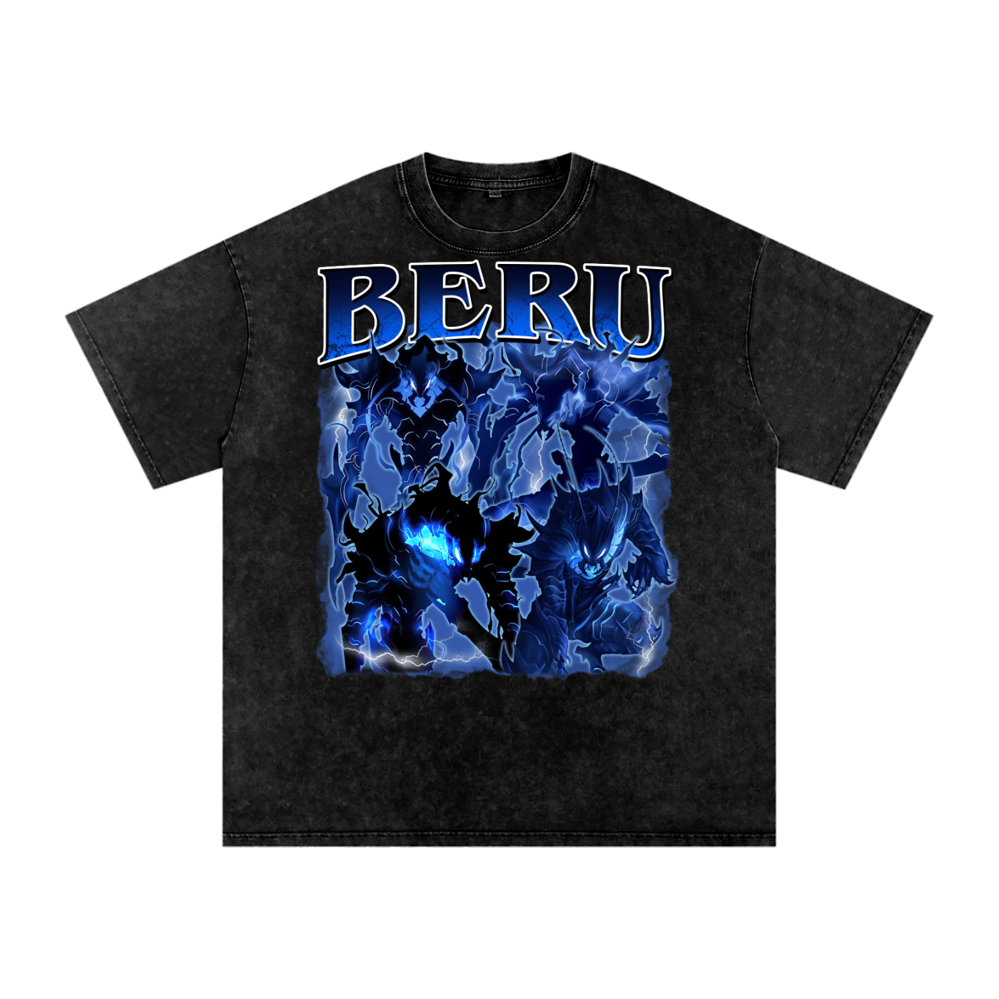 Beru Solo Leveling Acid Wash Oversize T-Shirt