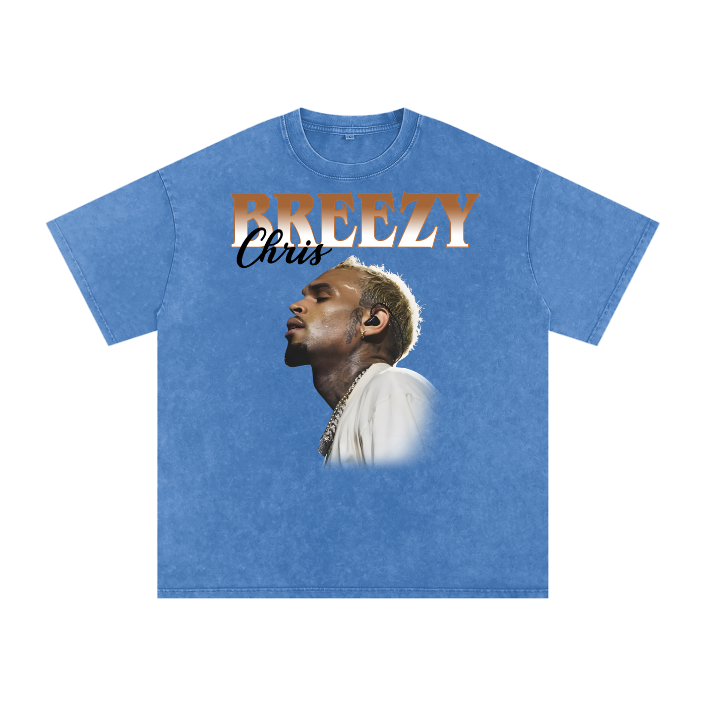 Chris Brown Breezy Bowl Acid Wash Oversize T-Shirt