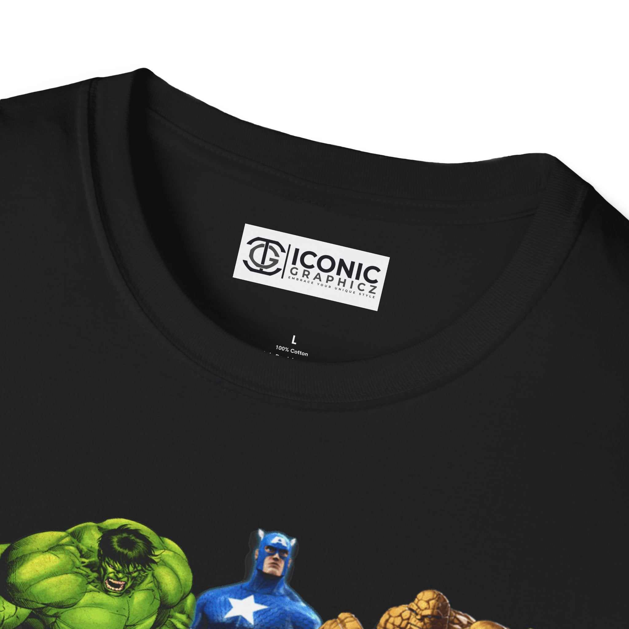 Marvel Heros Unisex Softstyle T-Shirt - IGZ Clothing 