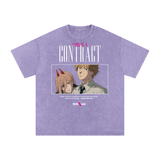 Denji x Power Chainsaw Man Acid Wash Oversize T-Shirt