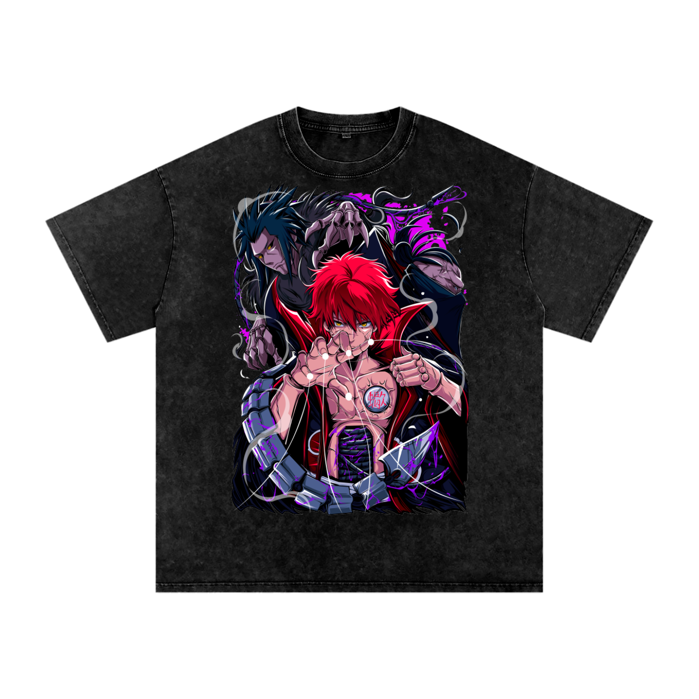Sasori Naruto Acid Wash Oversize T-Shirt