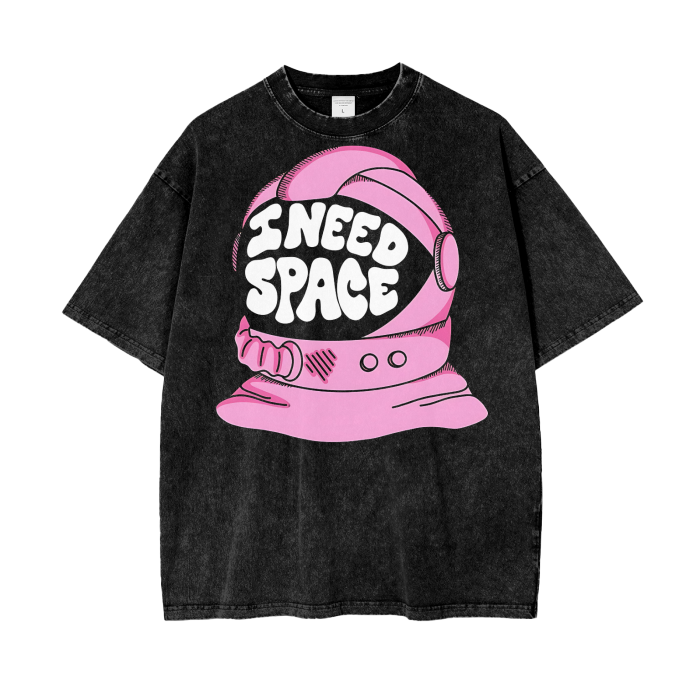 I need space Acid Wash Oversize T-Shirt ODMPOD