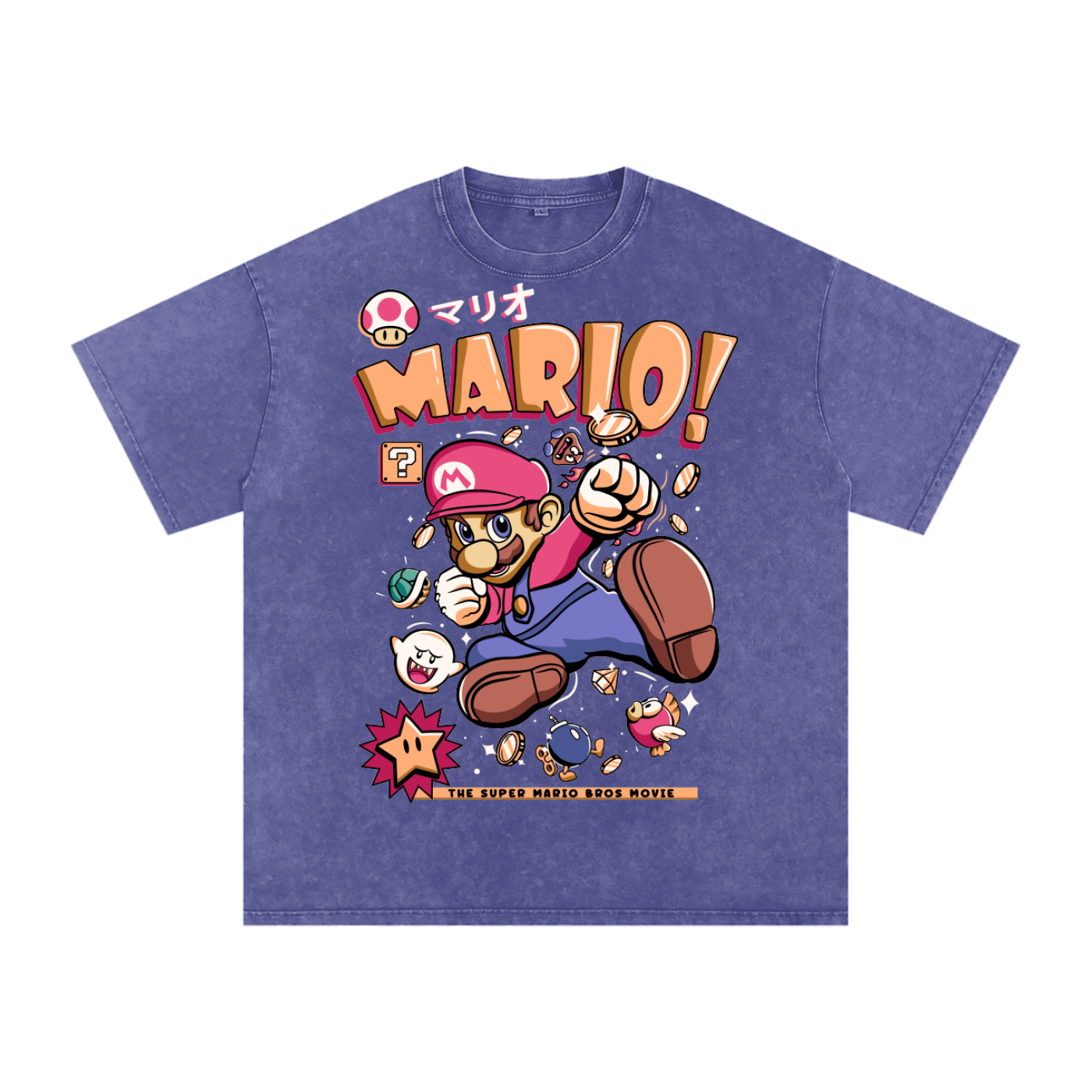 Mario Acid Wash Oversize T-Shirt