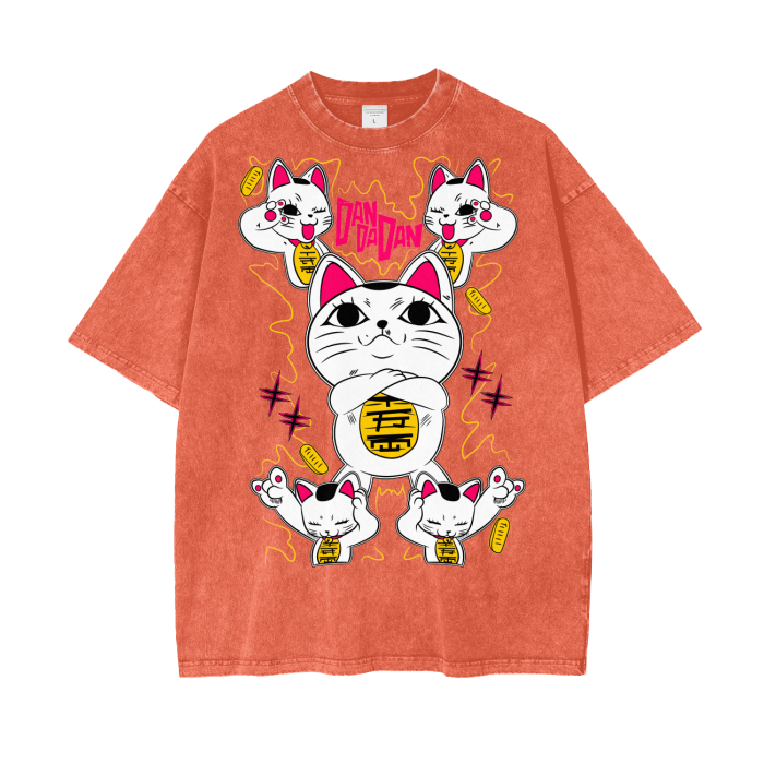 Turbo Granny Dandadan Acid Wash Oversize T-Shirt - 