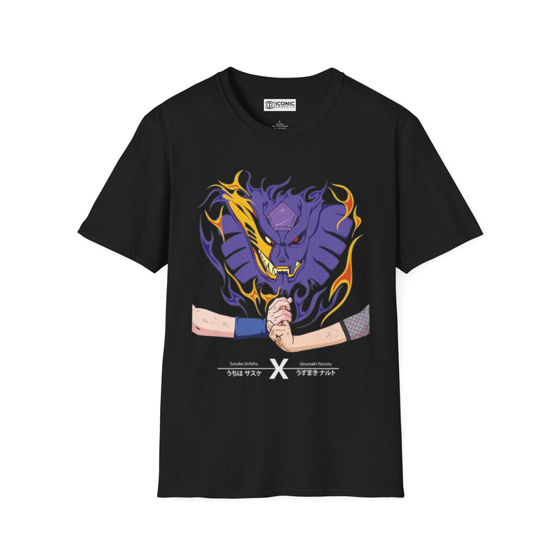 Nasruto and Sasuke jitsu Unisex Softstyle T-Shirt - IGZ Clothing 