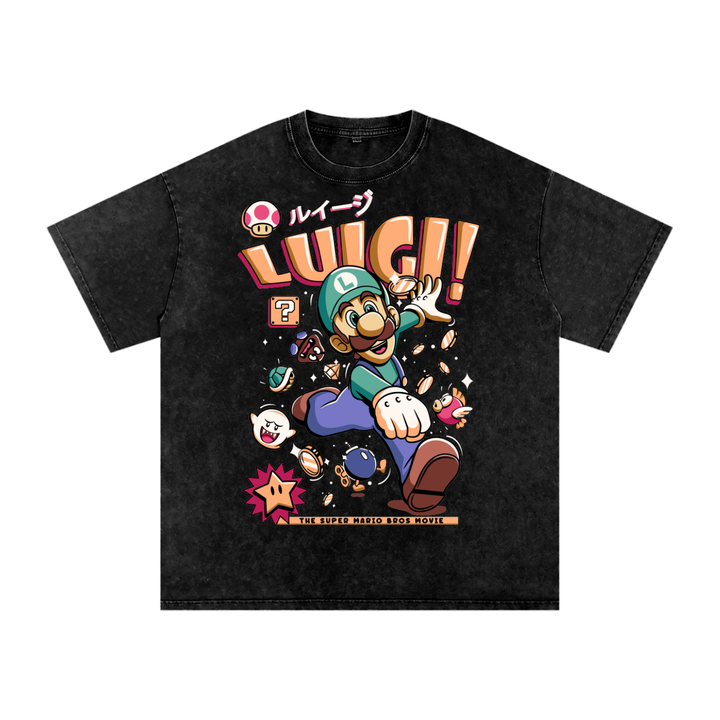 Luigi Acid Wash Oversize T-Shirt