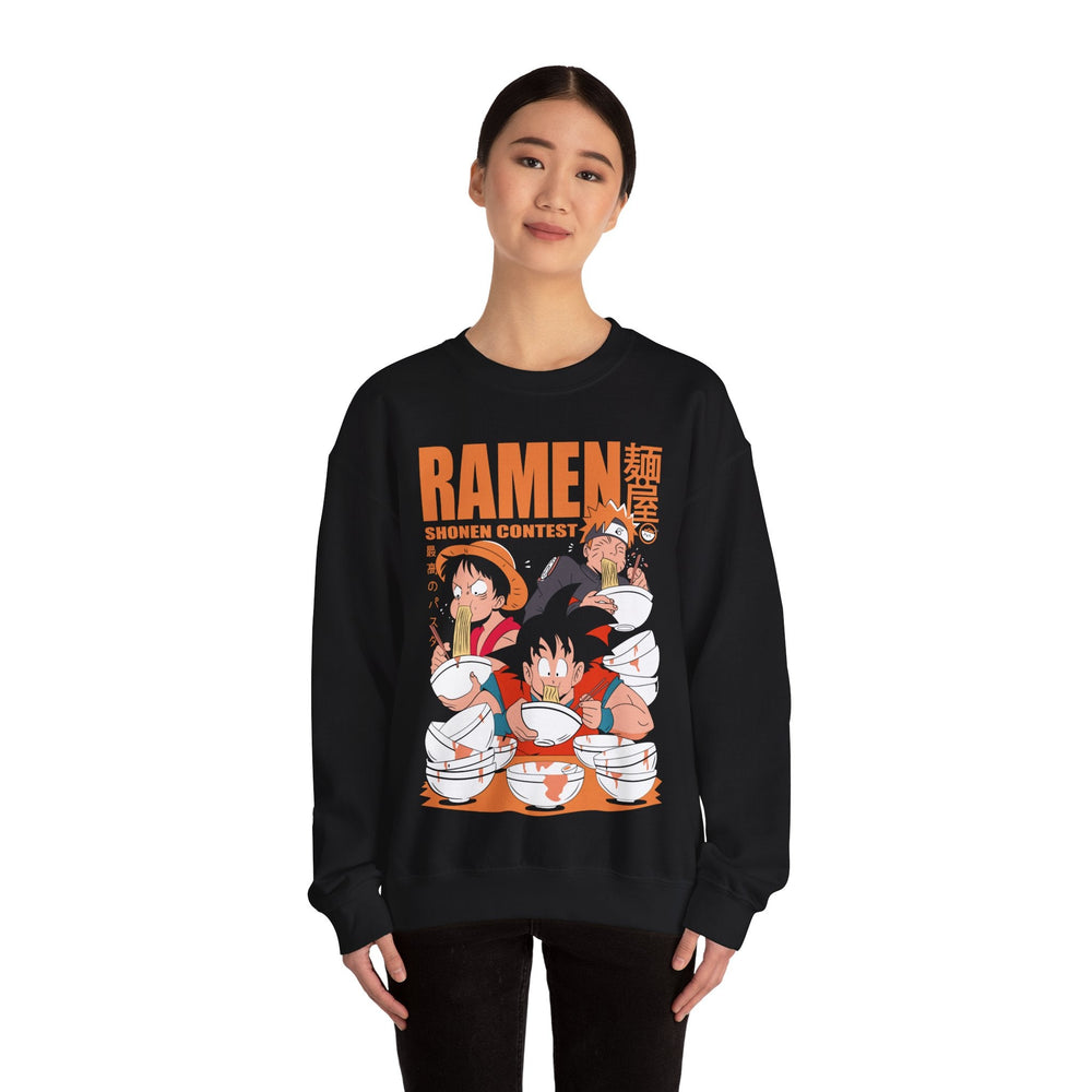 Ramen Shonen Contest Heavy Blen Crewneck Sweatshirt Printify