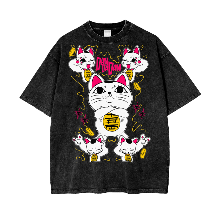 Turbo Granny Dandadan Acid Wash Oversize T-Shirt - 