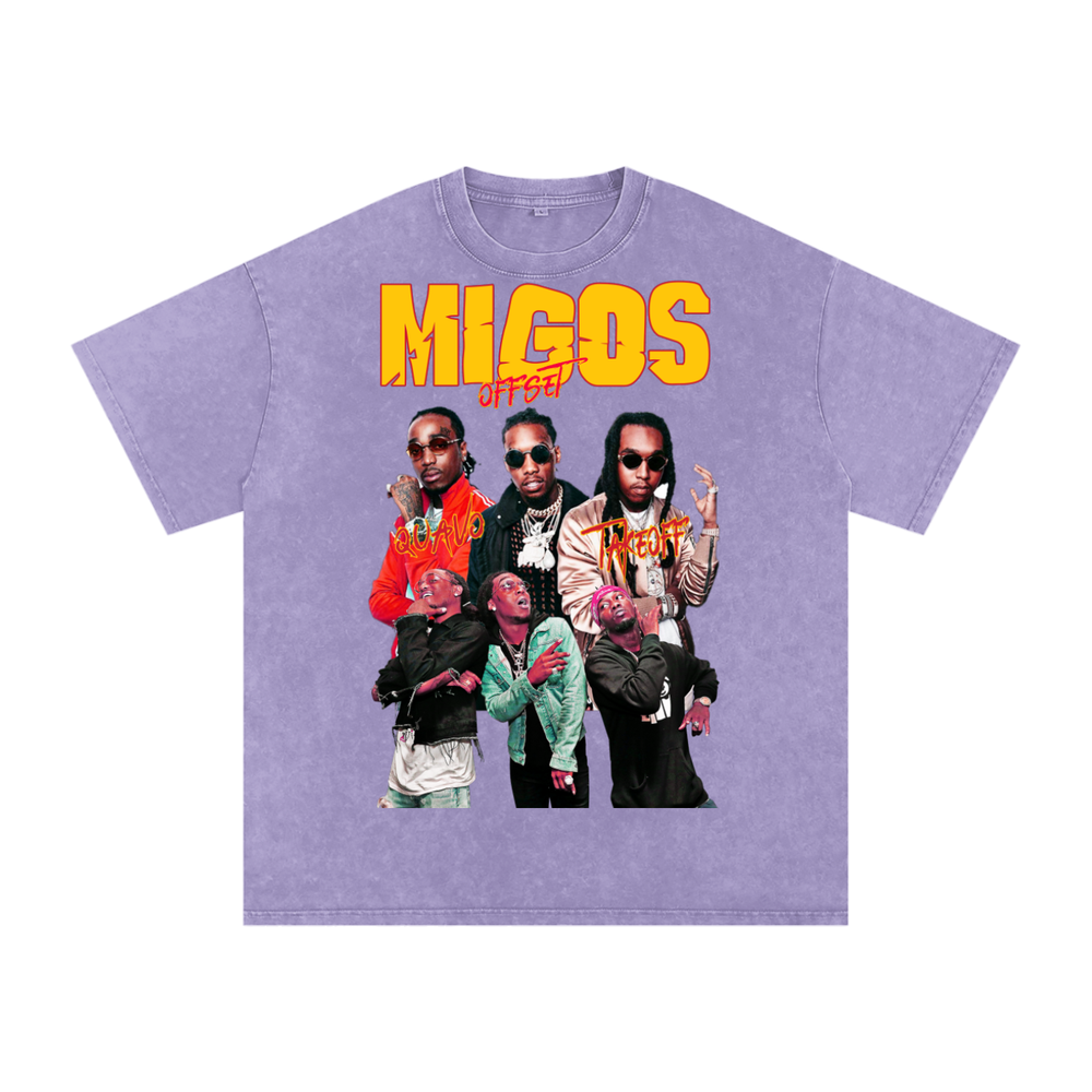 Migos Acid Wash Oversize T-Shirt