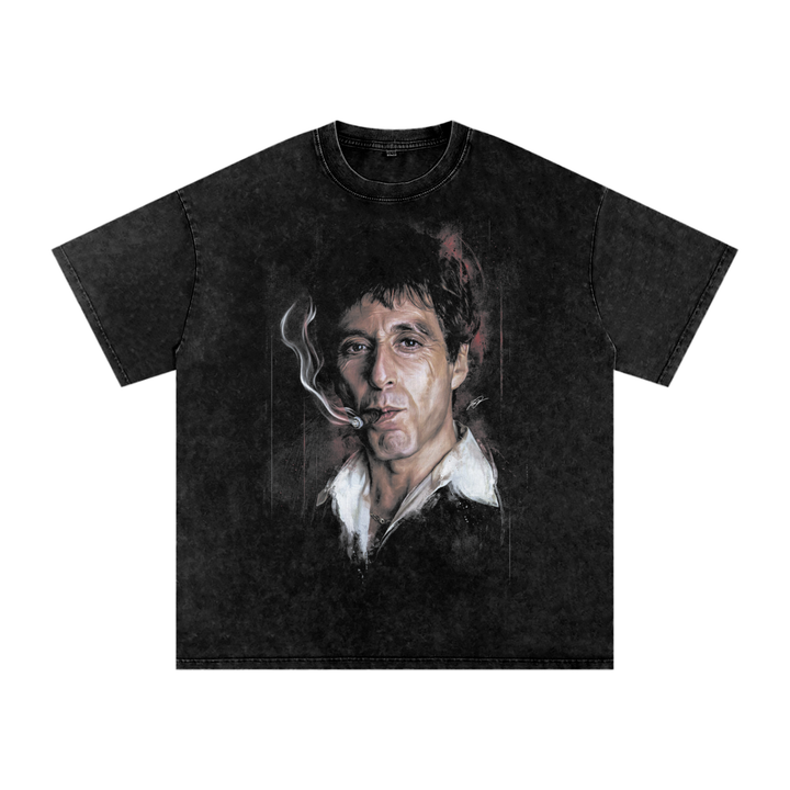 Scarface Acid Wash Oversize T-Shirt