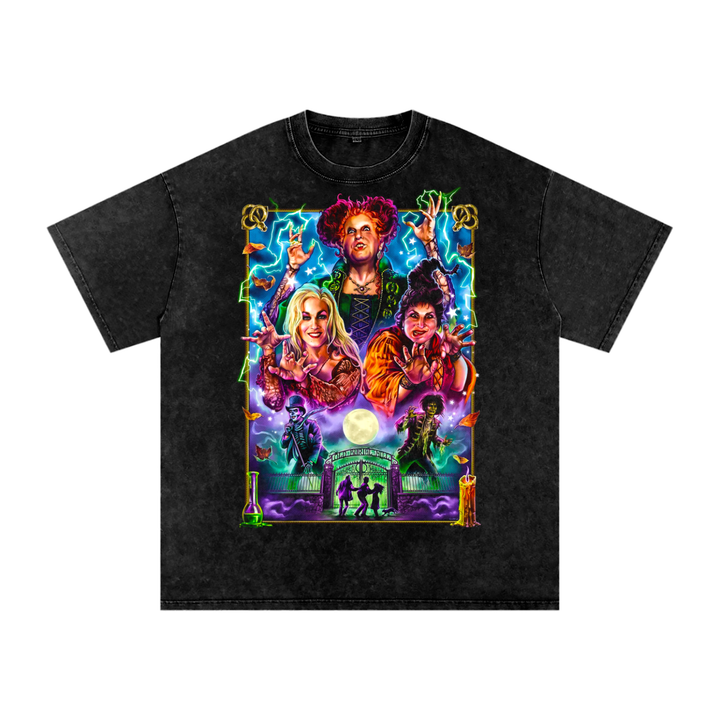 Hocus Pocus Acid Wash Oversize T-Shirt