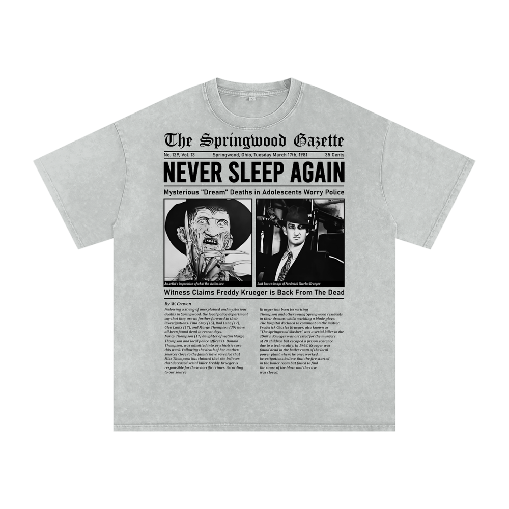 Freddy Krueger Acid Wash Oversize T-Shirt