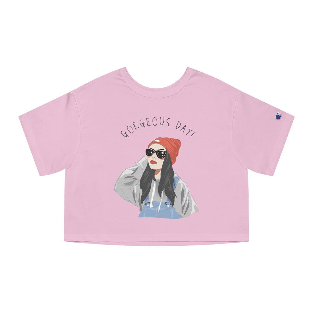 Gorgeous day Champion Women's Heritage Cropped T-Shirt - 