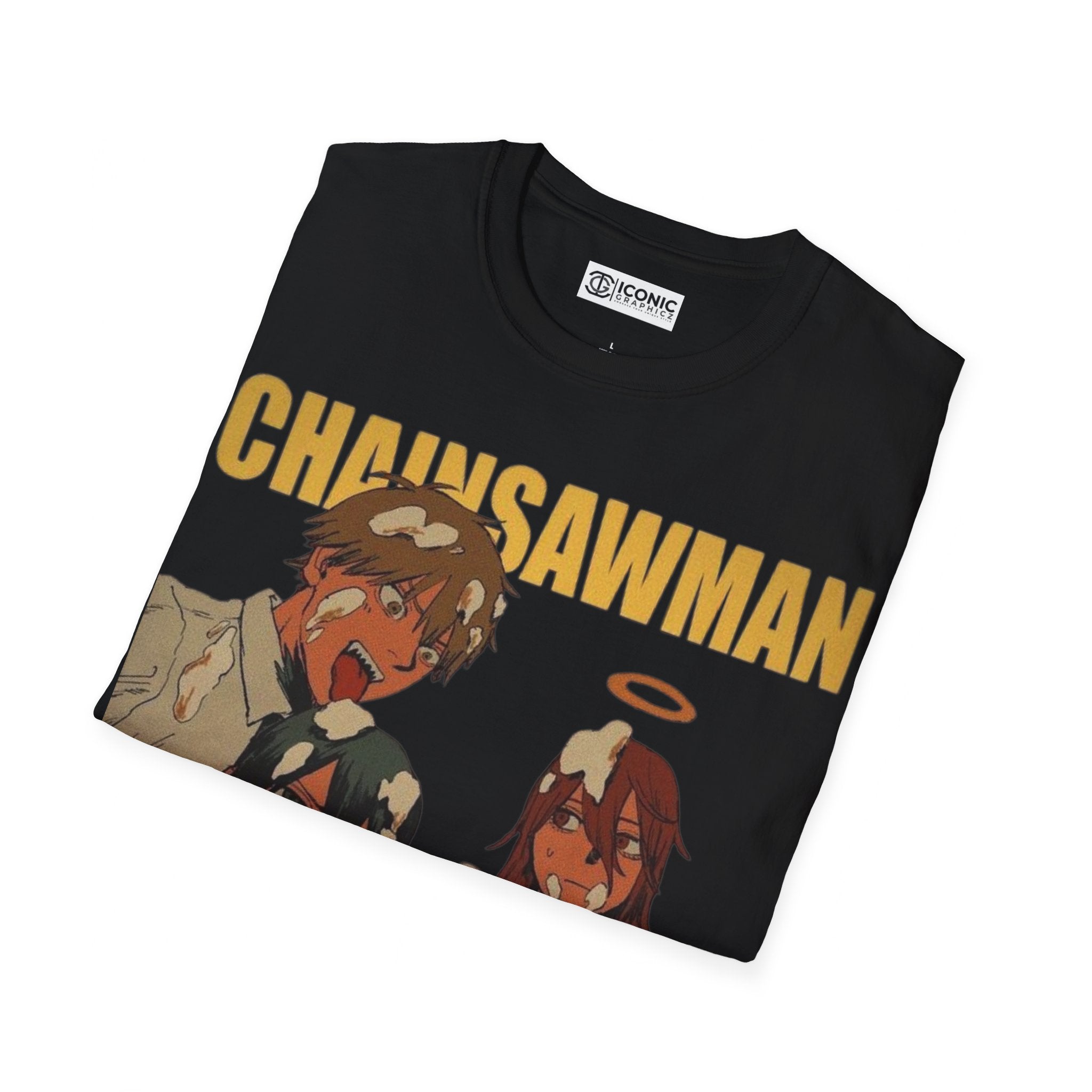 Chainsaw-Man Denji and Power Unisex Softstyle T-Shirt - IGZ Clothing 