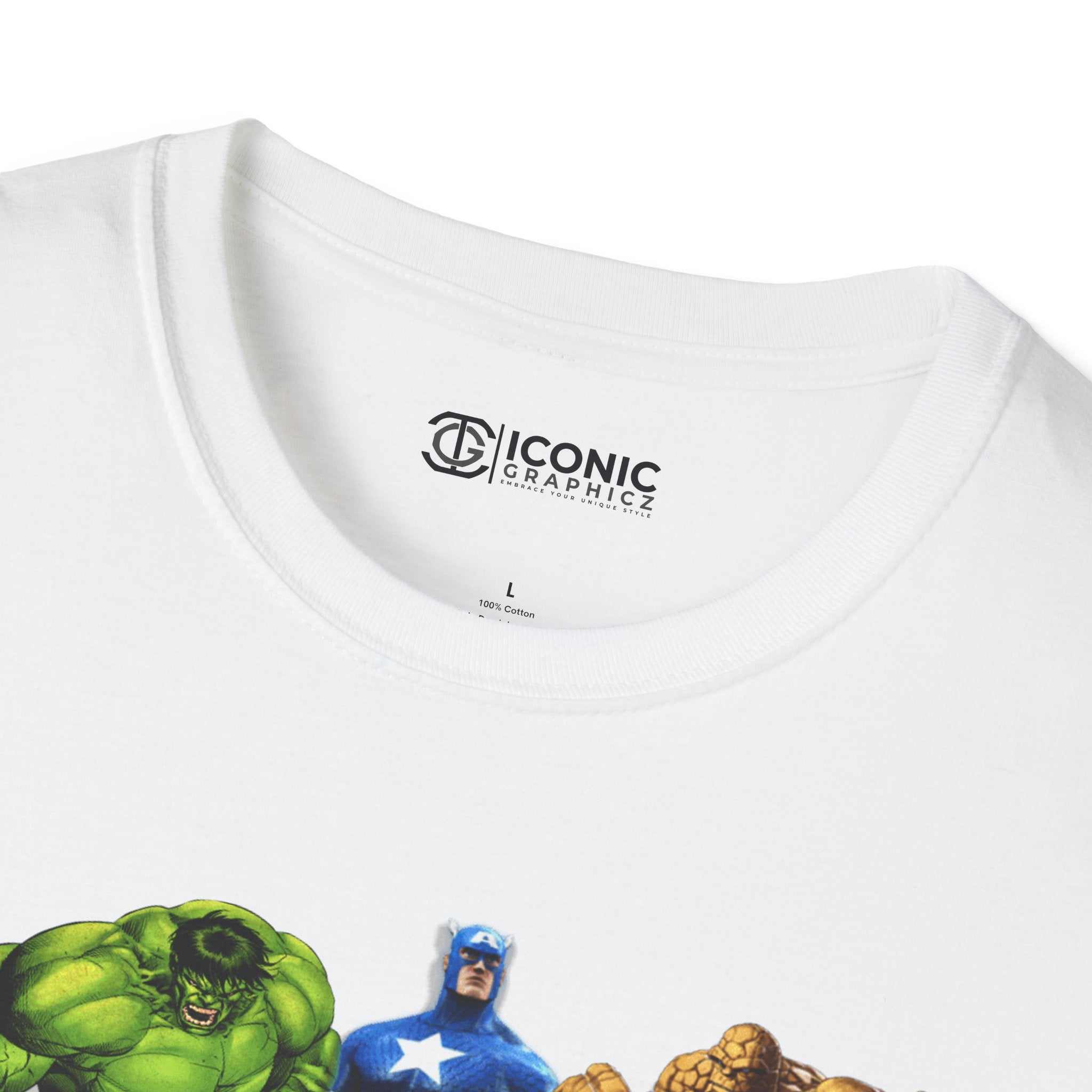 Marvel Heros Unisex Softstyle T-Shirt - IGZ Clothing 