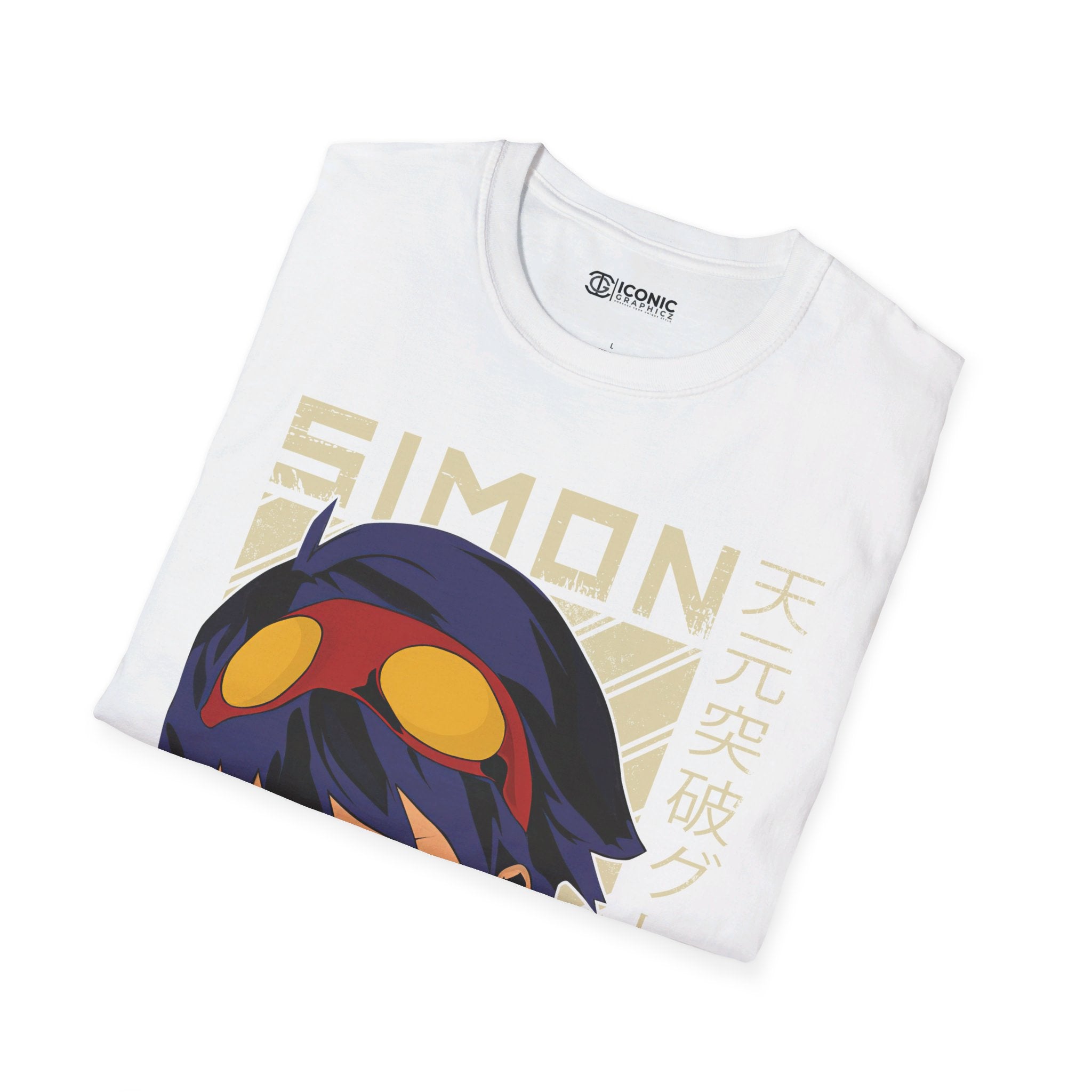 Gurren Lagann Simon Unisex Softstyle T-Shirt - IGZ Clothing 