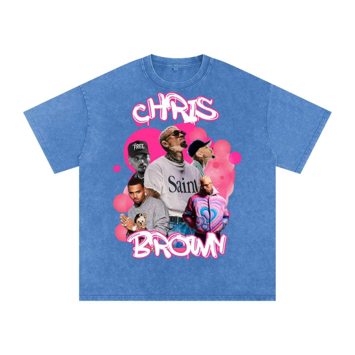Chris Brown Acid Wash Oversize T-Shirt