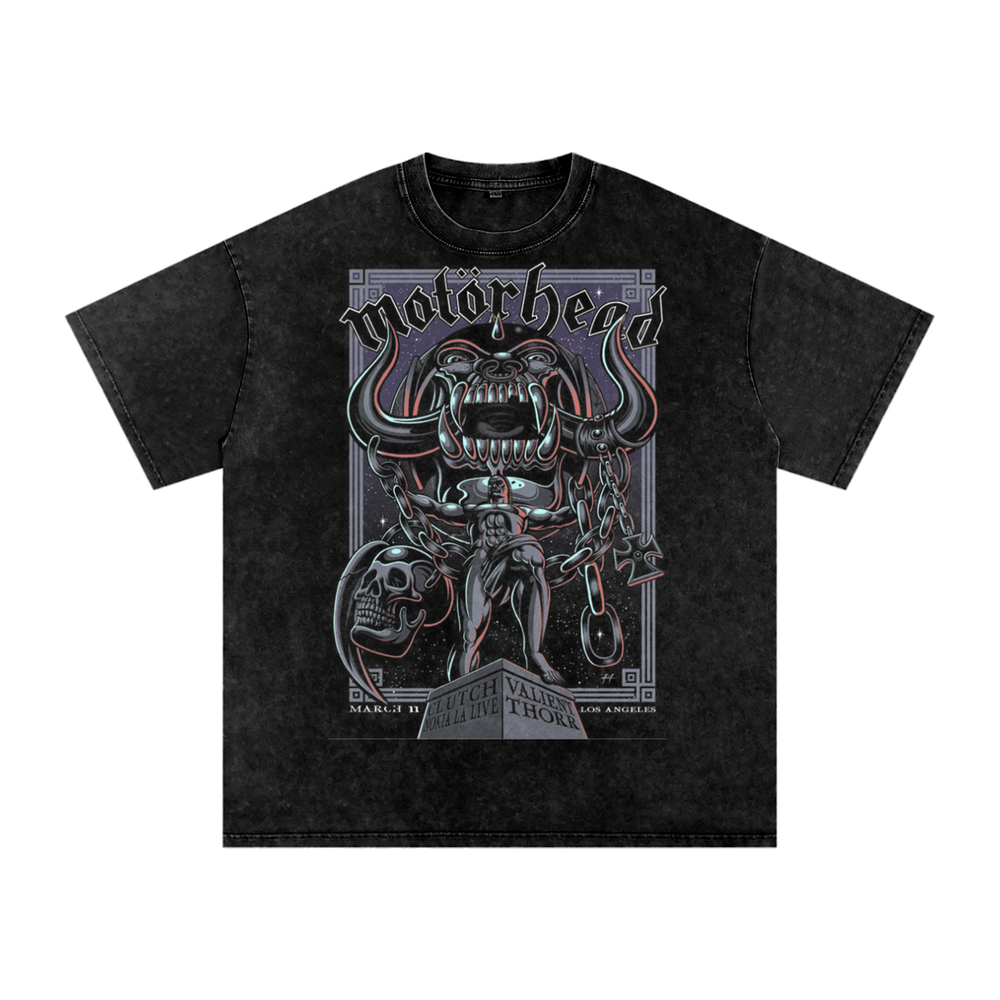 Motorhead Acid Wash Oversize T-Shirt