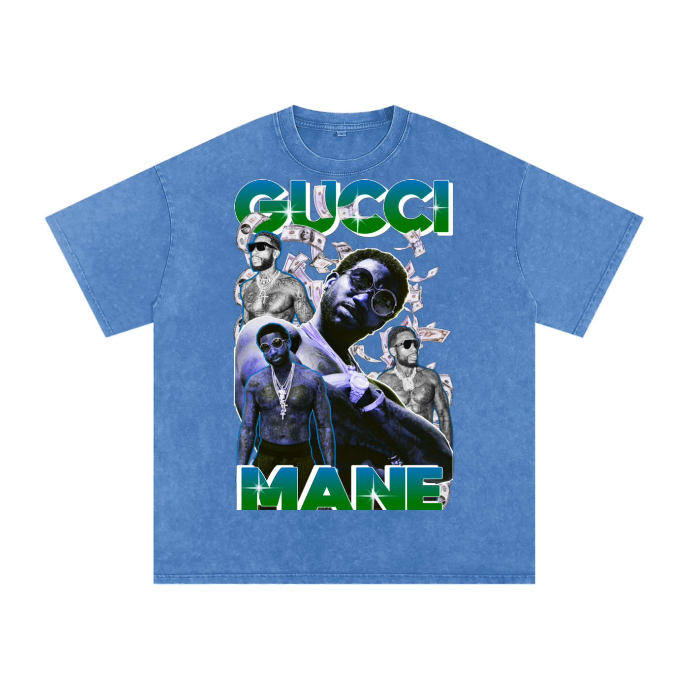 Gucci Mane Acid Wash Oversize T-Shirt