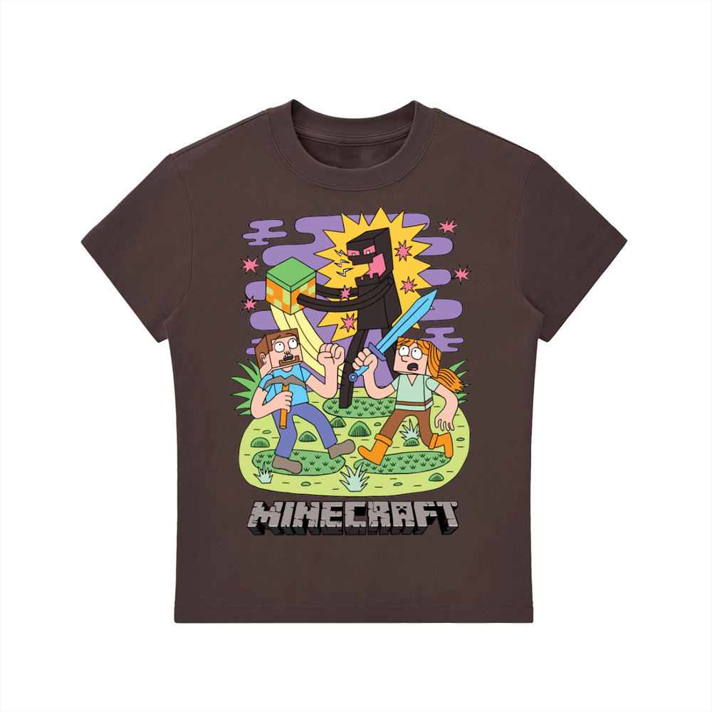 Minecraft Essential Bodycon Crewneck T-Shirt