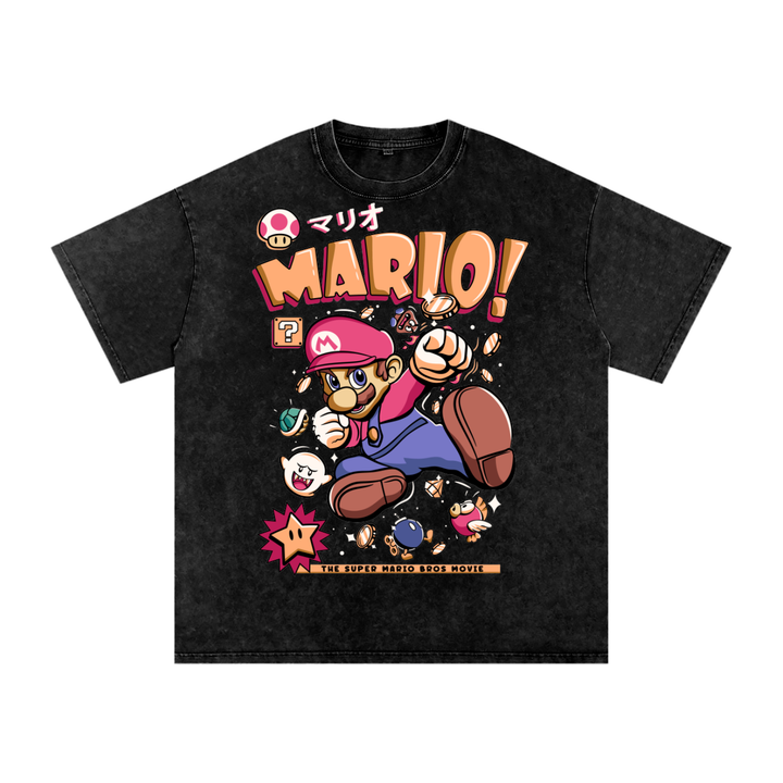 Mario Acid Wash Oversize T-Shirt