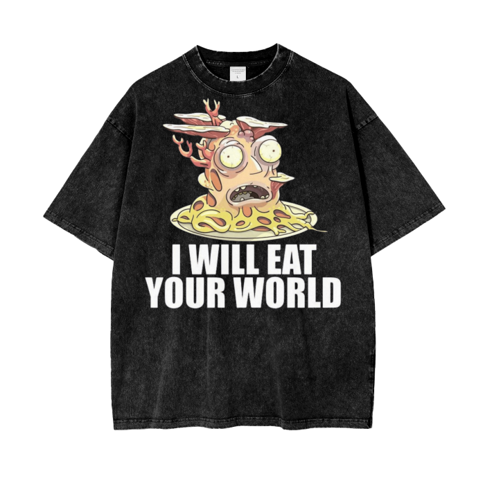 Rick and Morty Acid Wash Oversize T-Shirt - 