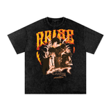 Jin Woo Solo Leveling Acid Wash Oversize T-Shirt
