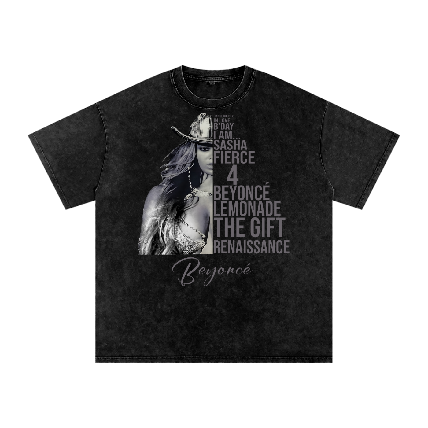 Beyonce Cowboy Carter Acid Wash Oversize T-Shirt