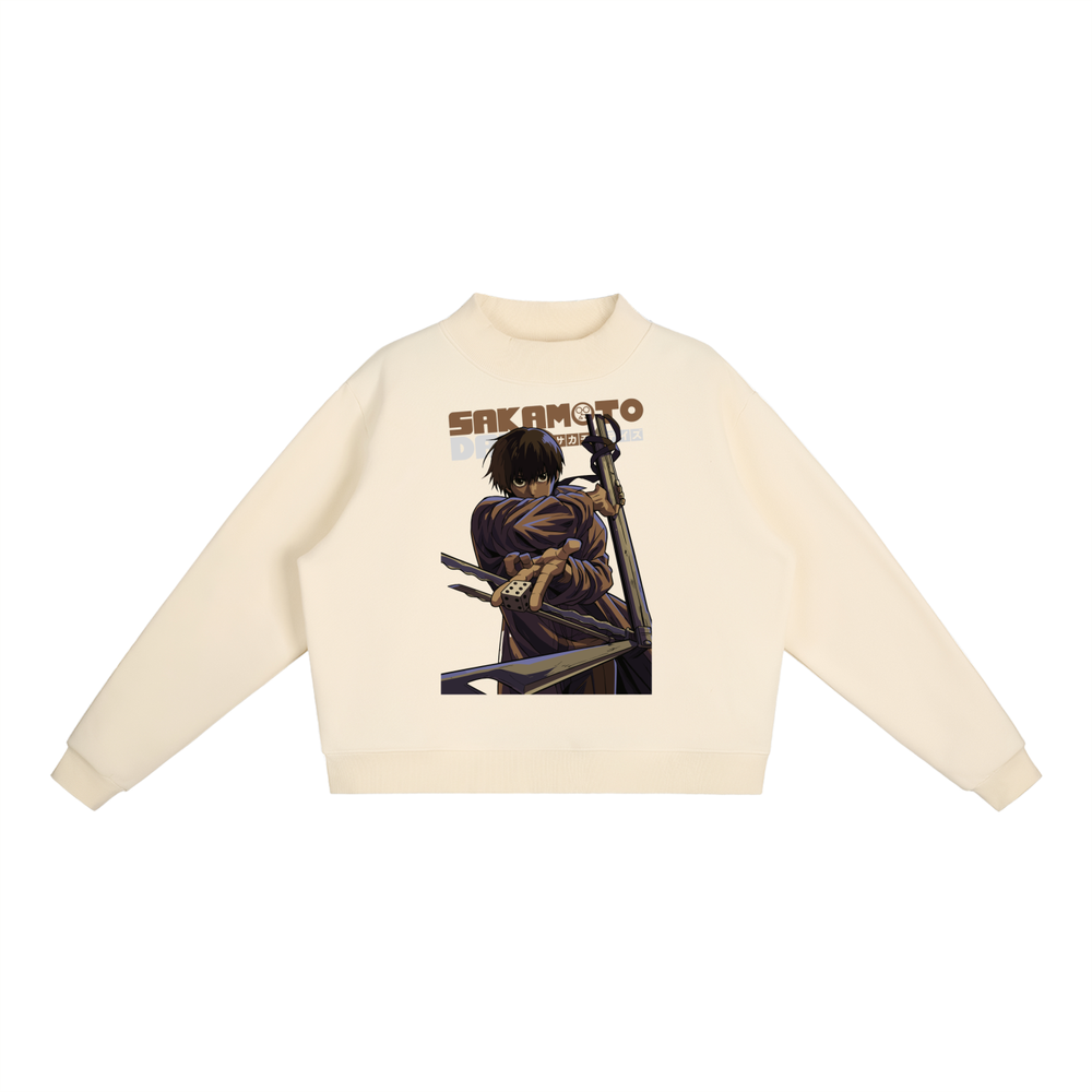 Nagumo Sakamoto Days Essential Fleece Mid-Neck Crew Sweatshirt