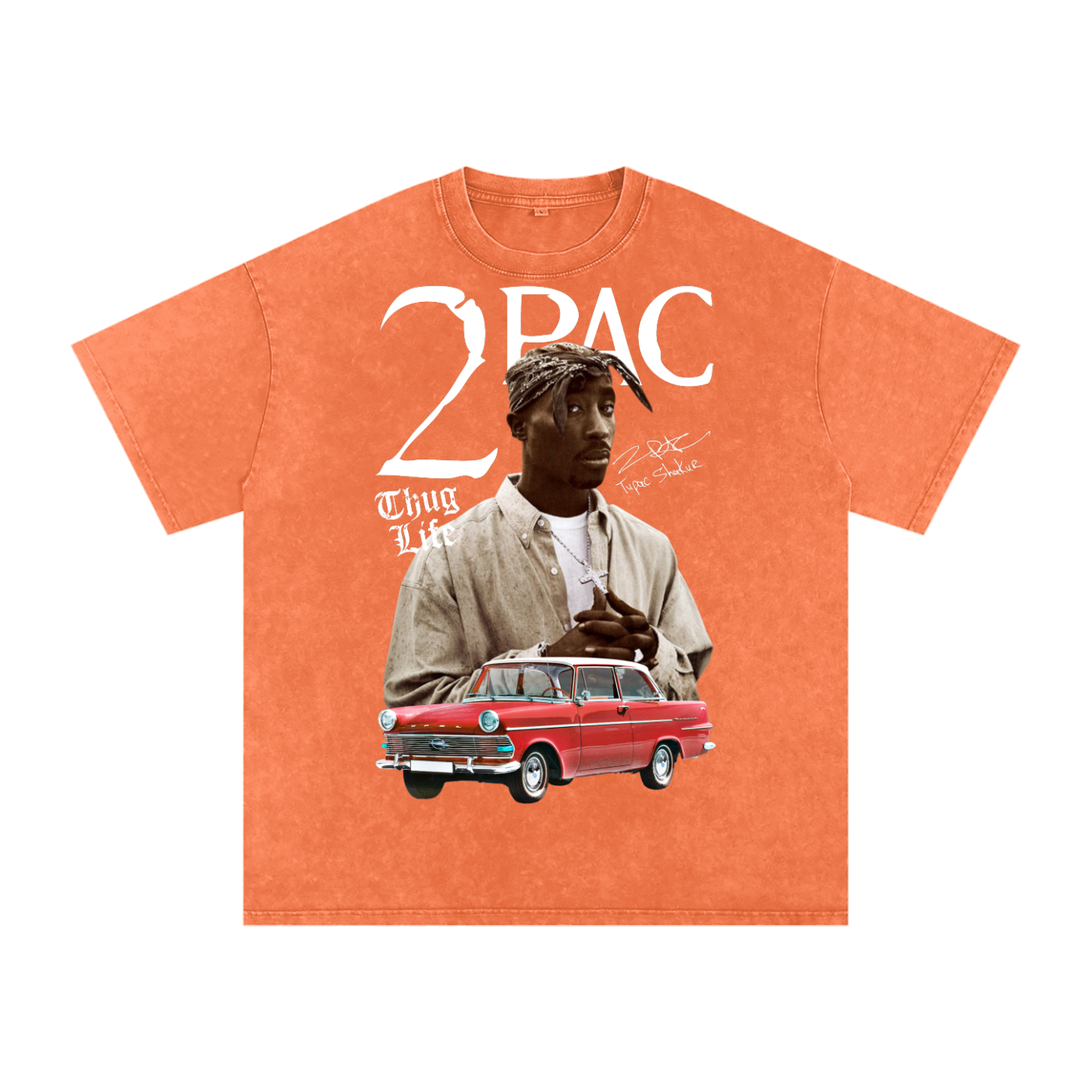 Tupac Shakur Acid Wash Oversize T-Shirt