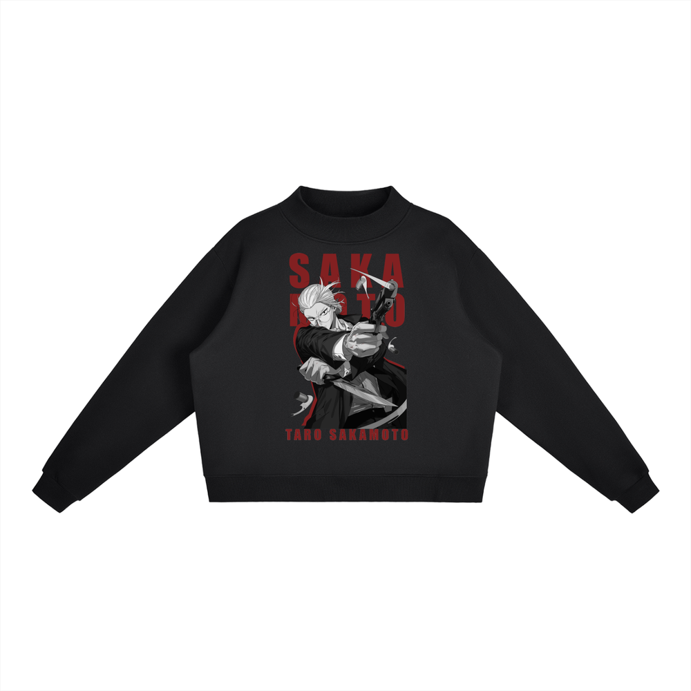 Sakamoto Days Essential Fleece Mid-Neck Crew Sweatshirt