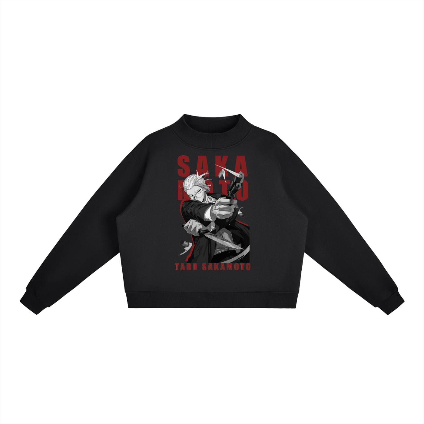 Sakamoto Days Essential Fleece Mid-Neck Crew Sweatshirt