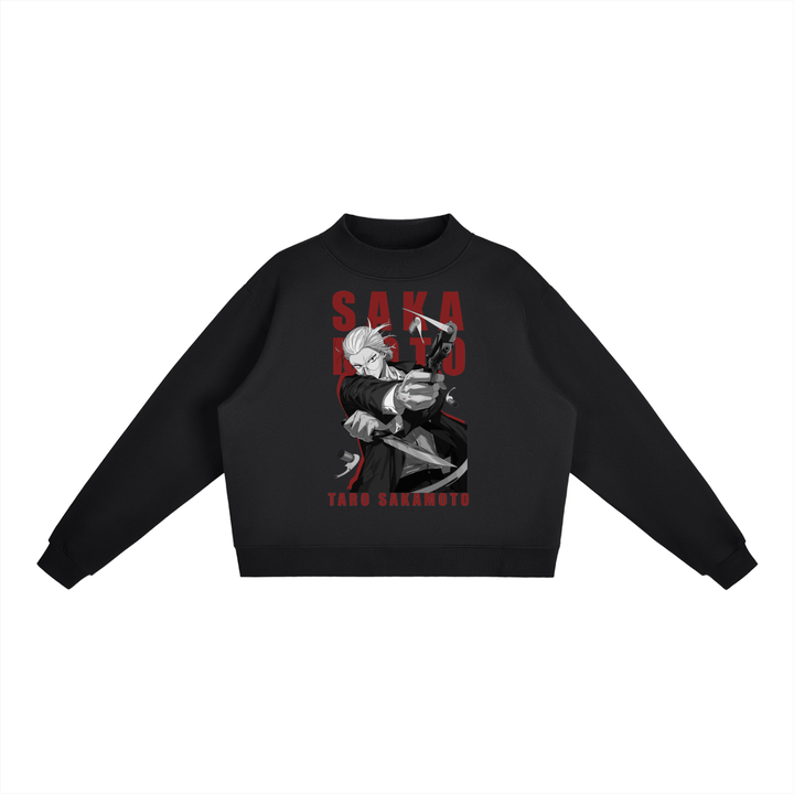 Sakamoto Days Essential Fleece Mid-Neck Crew Sweatshirt