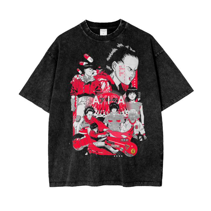 Akira Oversize Snow Washed T-Shirt