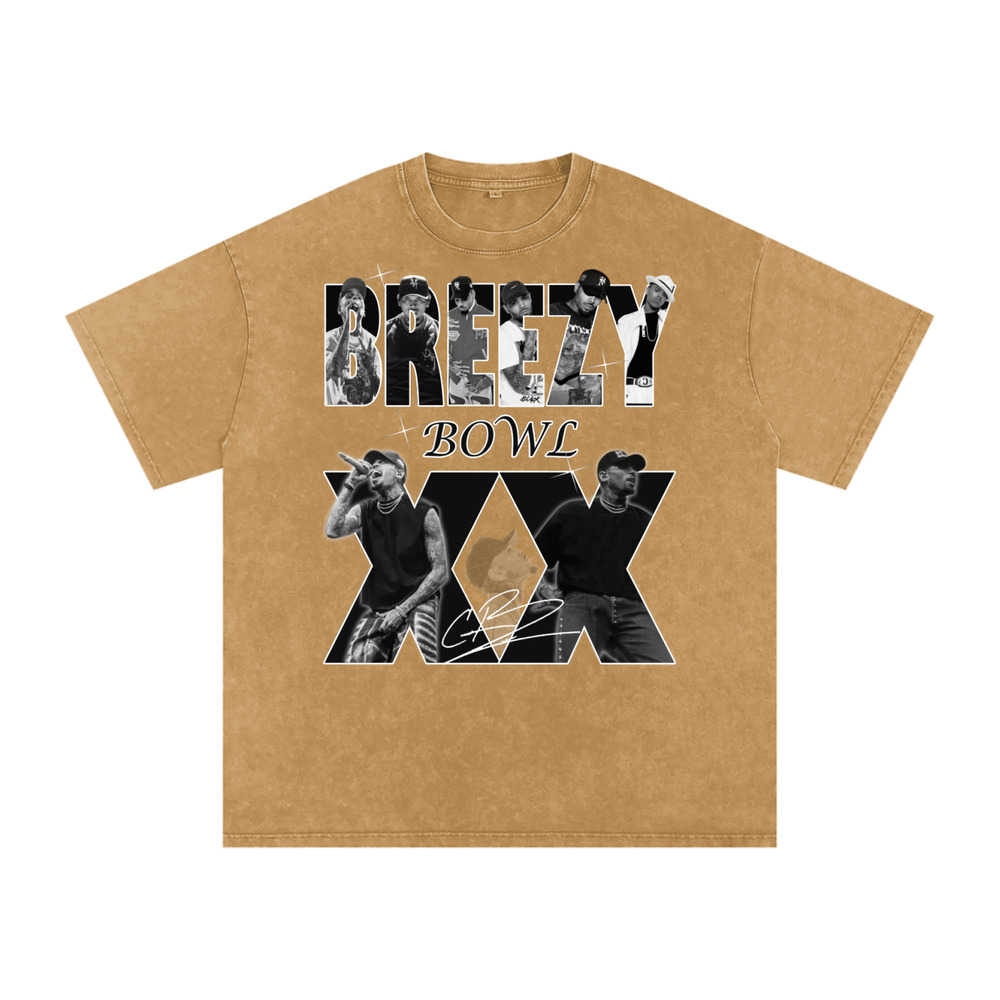 Chris Brown Breezy Bowl Acid Wash Oversize T-Shirt