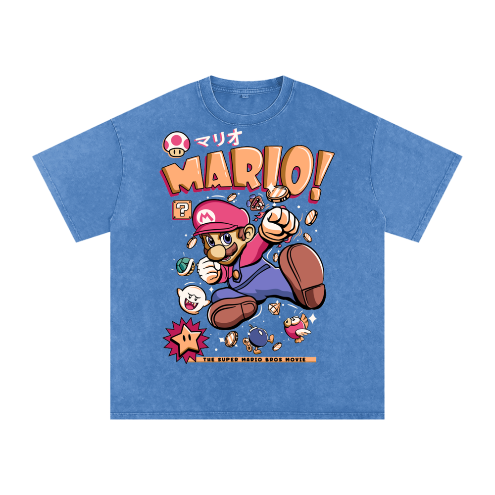 Mario Acid Wash Oversize T-Shirt
