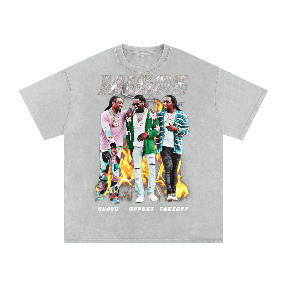 Migos Acid Wash Oversize T-Shirt