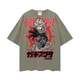 Rudo Gachiakuta Streetwear Loose Drop Shoulder T-Shirt