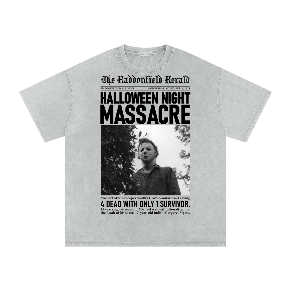 Micheal Myers Acid Wash Oversize T-Shirt