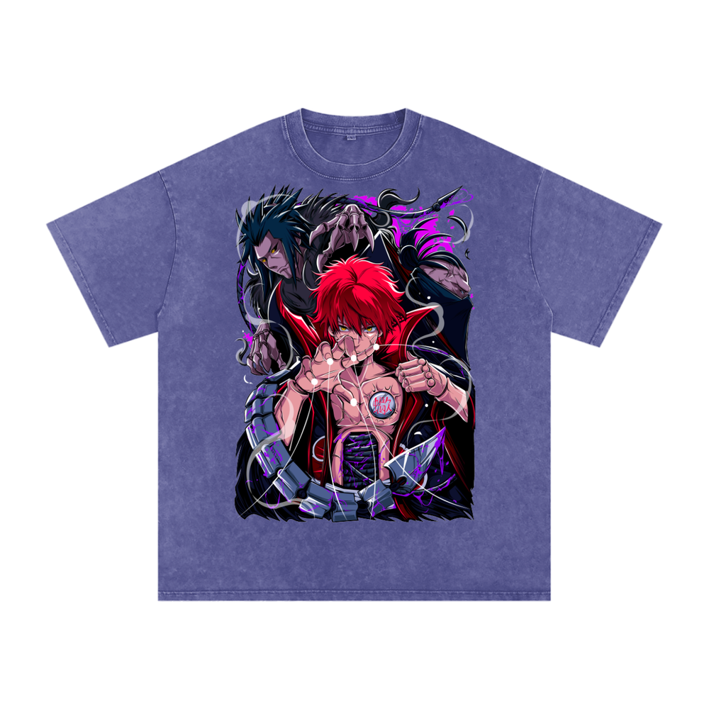 Sasori Naruto Acid Wash Oversize T-Shirt