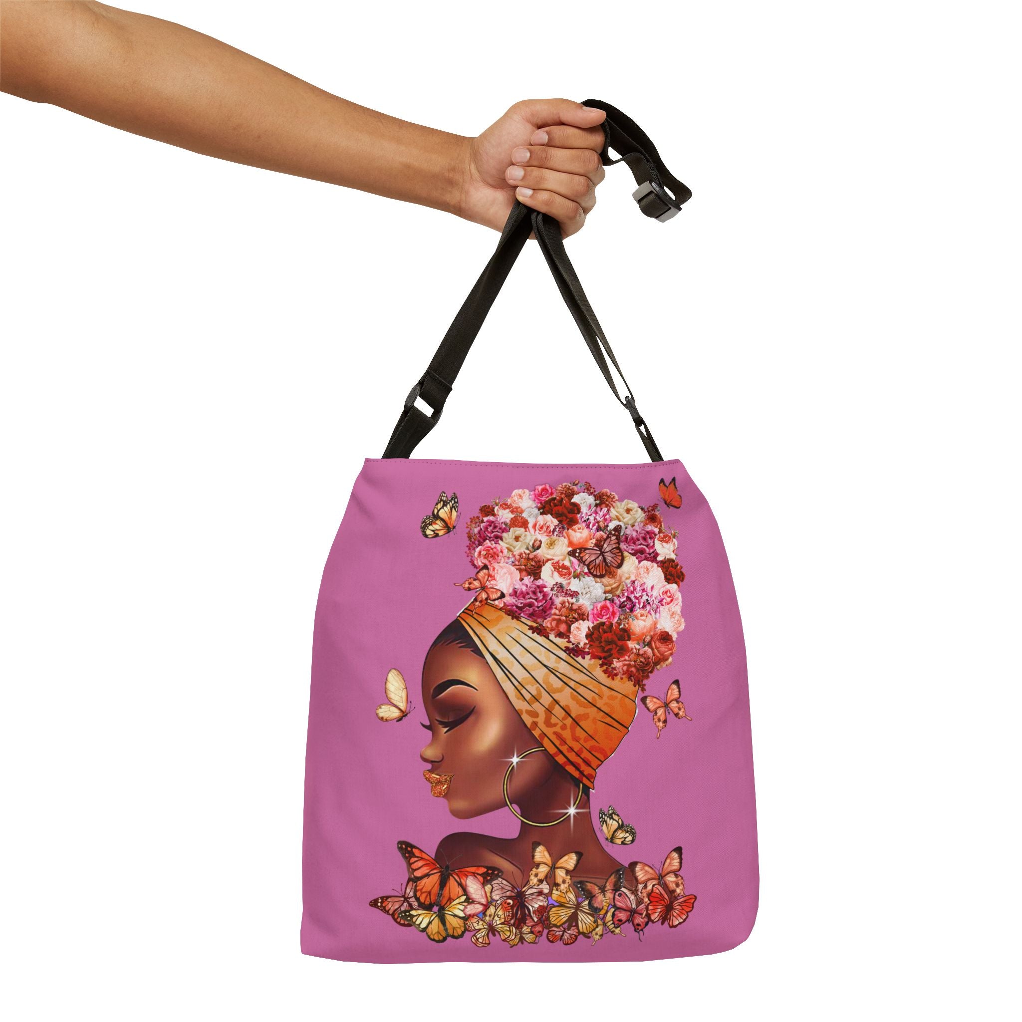 Ebony Beauty Adjustable Tote Bag (AOP)