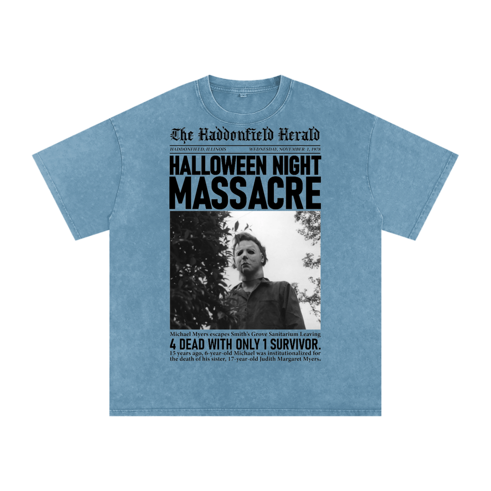 Micheal Myers Acid Wash Oversize T-Shirt