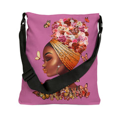 Ebony Beauty Adjustable Tote Bag (AOP) - IGZ Clothing 