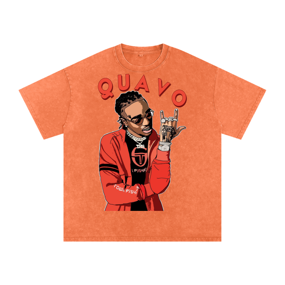 Quavo Acid Wash Oversize T-Shirt