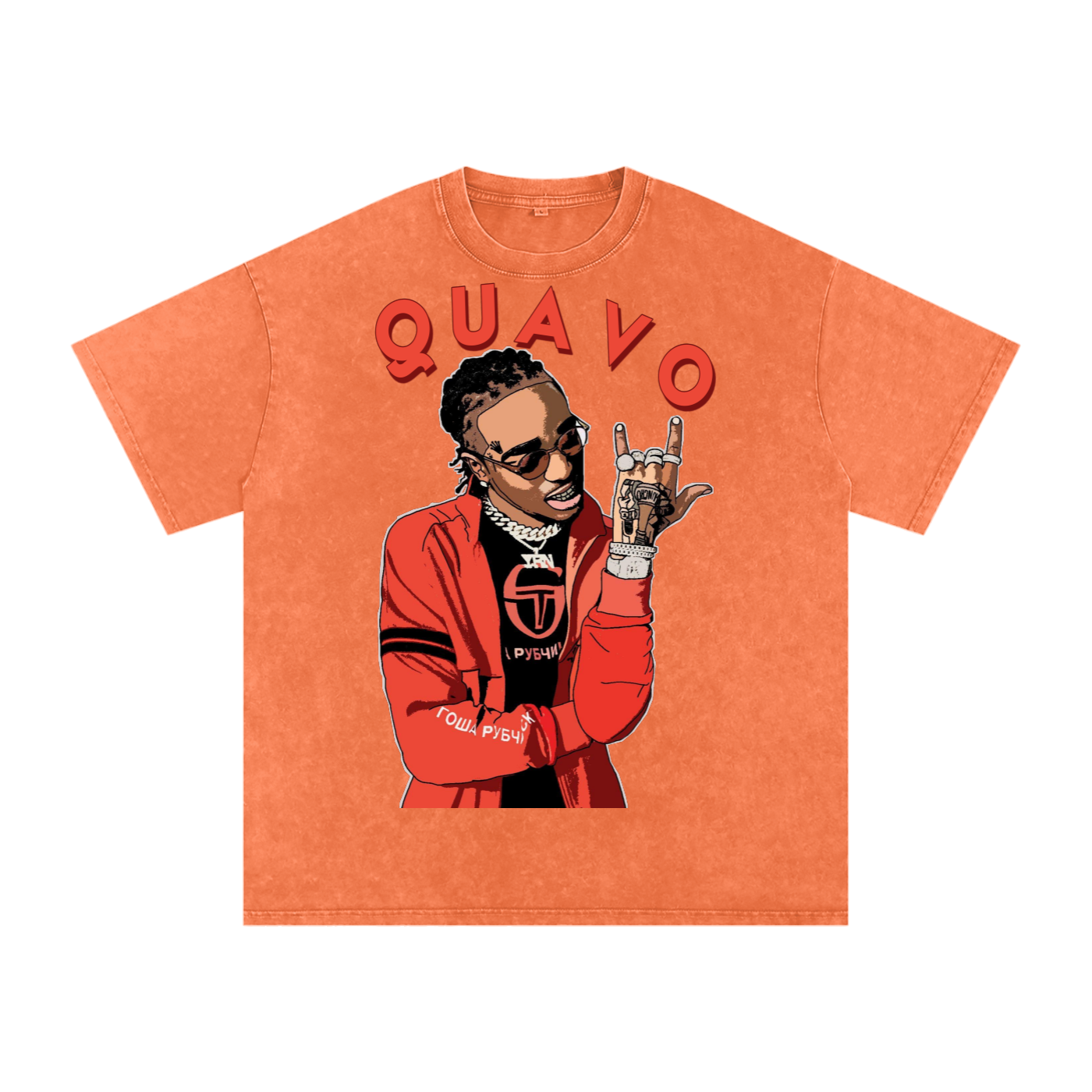 Quavo Acid Wash Oversize T-Shirt