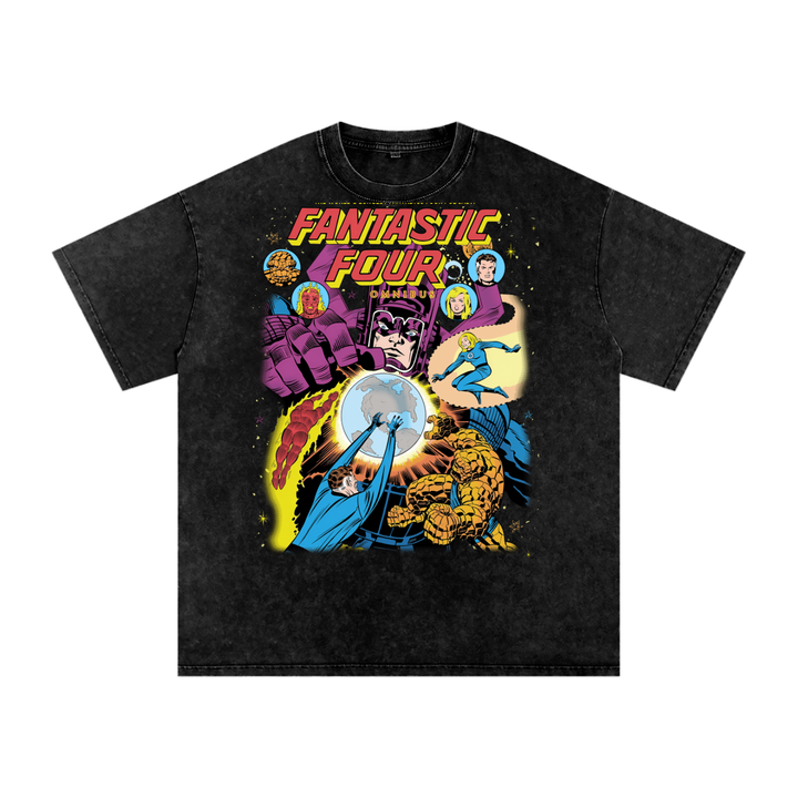 Fantastic Four Acid Wash Oversize T-Shirt