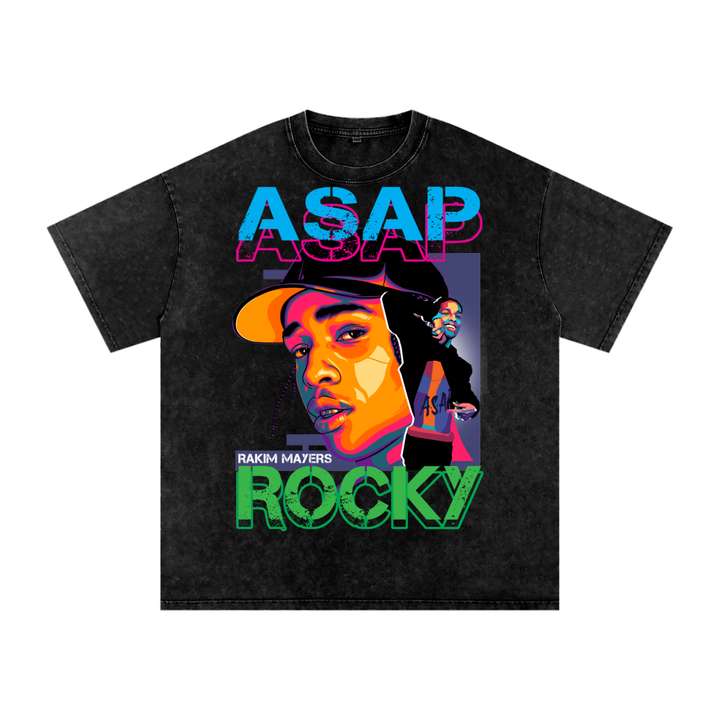 Asap Rocky Acid Wash Oversize T-Shirt