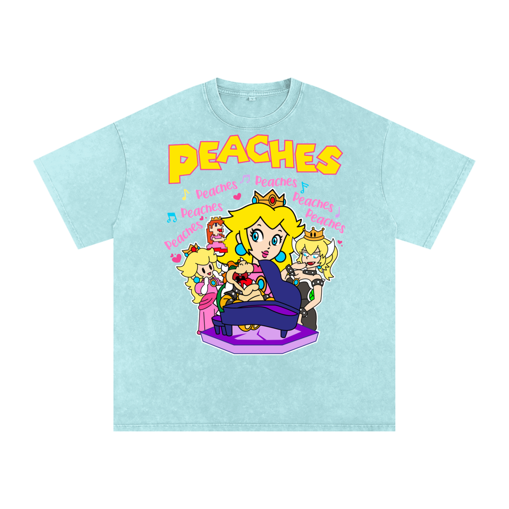 Peaches Acid Wash Oversize T-Shirt
