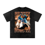 Chris Brown Breezy Bowl Acid Wash Oversize T-Shirt